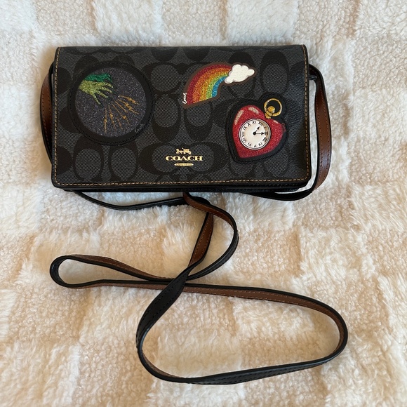 NWT! RARE! Coach F39268 Hayden Foldover Crossbody Clutch Wizard Of OZ Patches - Picture 1 of 10